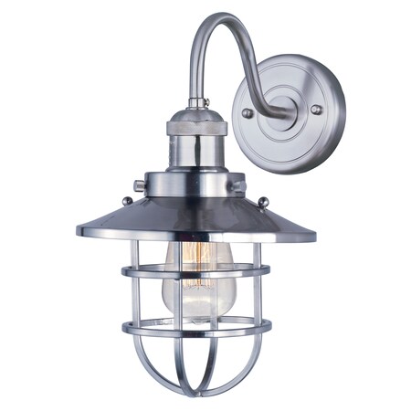 Maxim Lighting Mini Hi-Bay 1-Light 8" Wide Satin Nickel Wall Sconce 25090SN/BUI